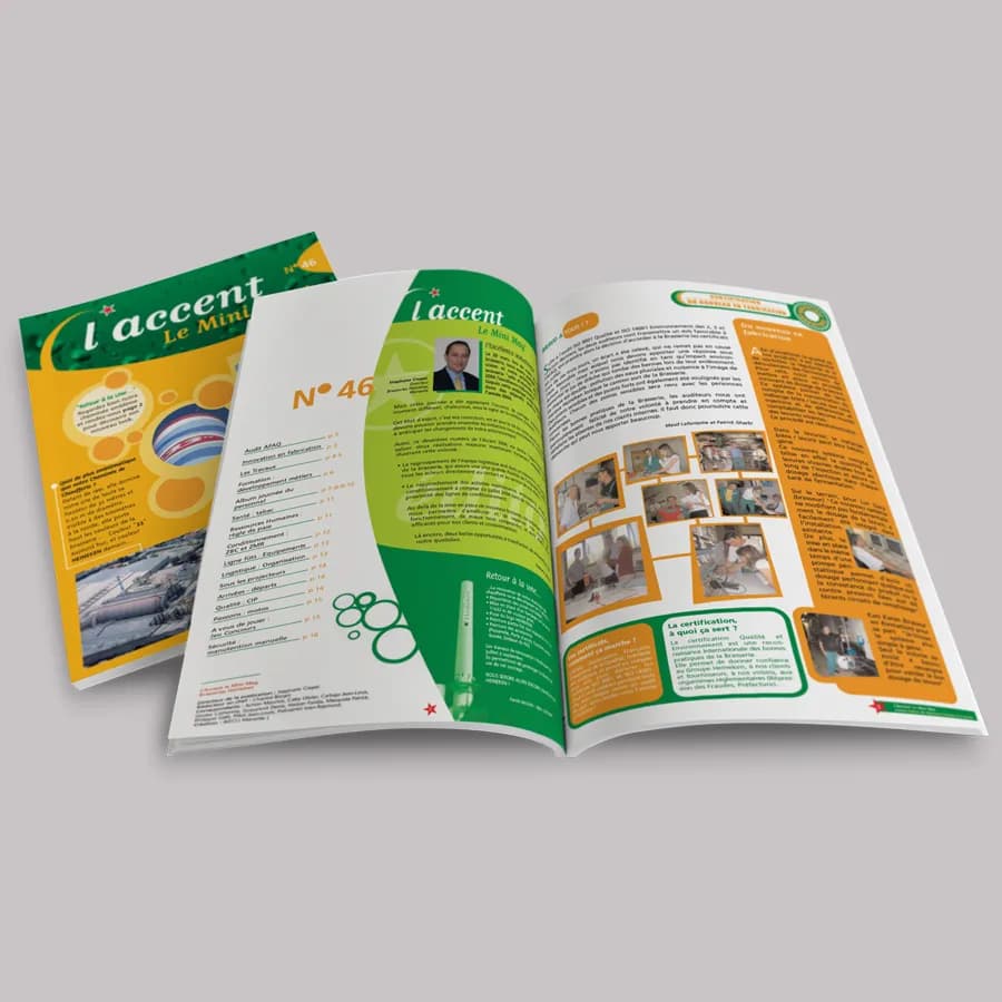 Brochure éditoriale Heineken mise en page par AGCI